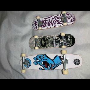 3 Tech Decks (1 long board, 2 regular boards)